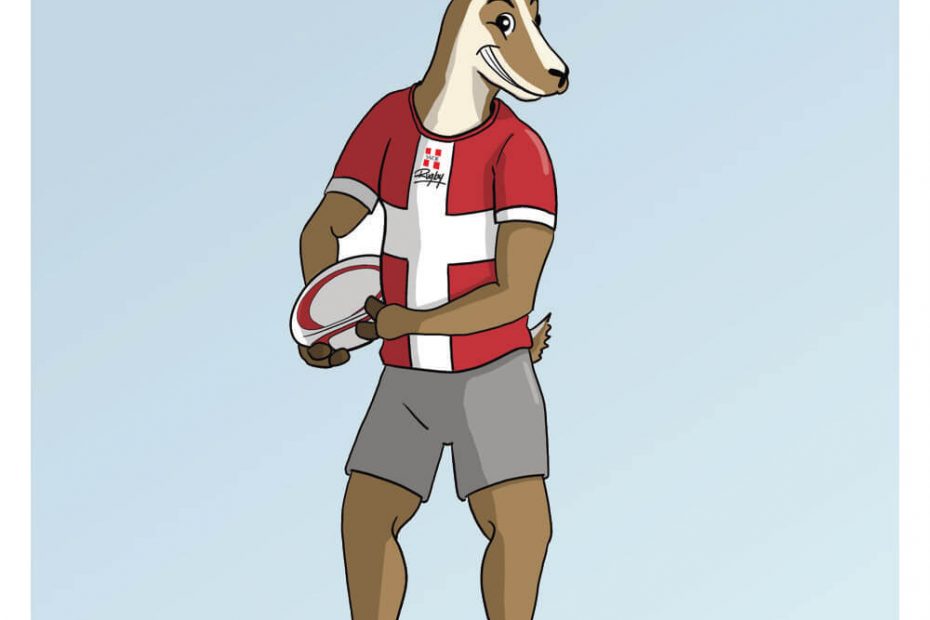 Illustration mascotte rugby