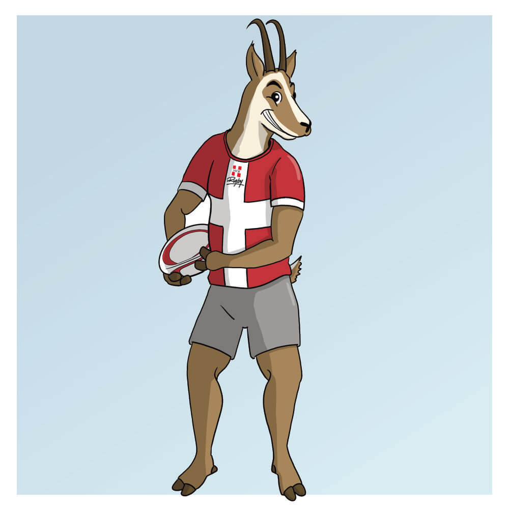 Illustration mascotte rugby