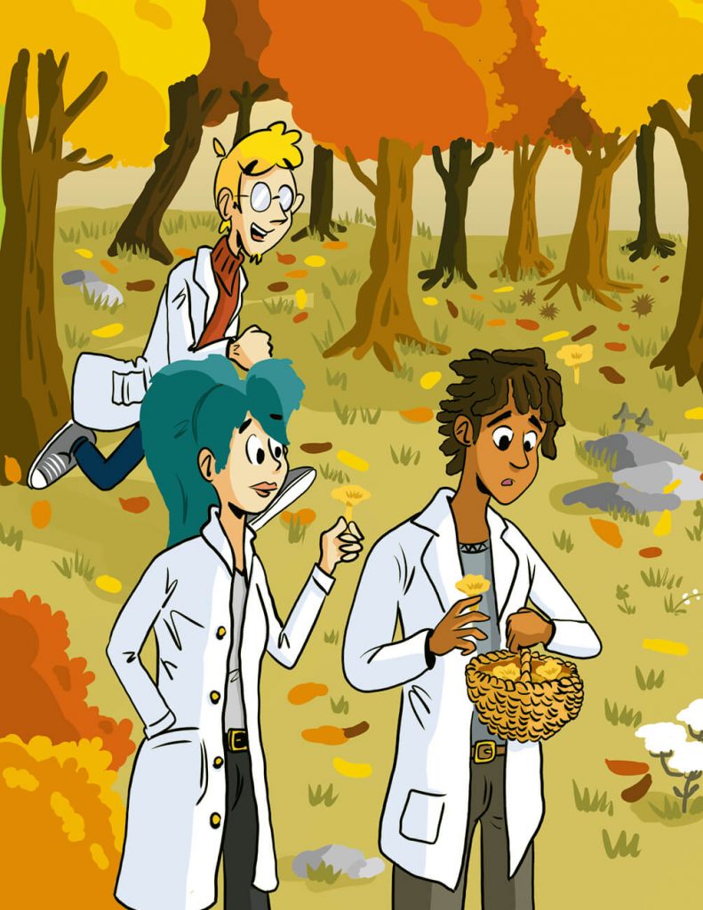 Illustration jeunesse - Les scientifiques découvrent le blob