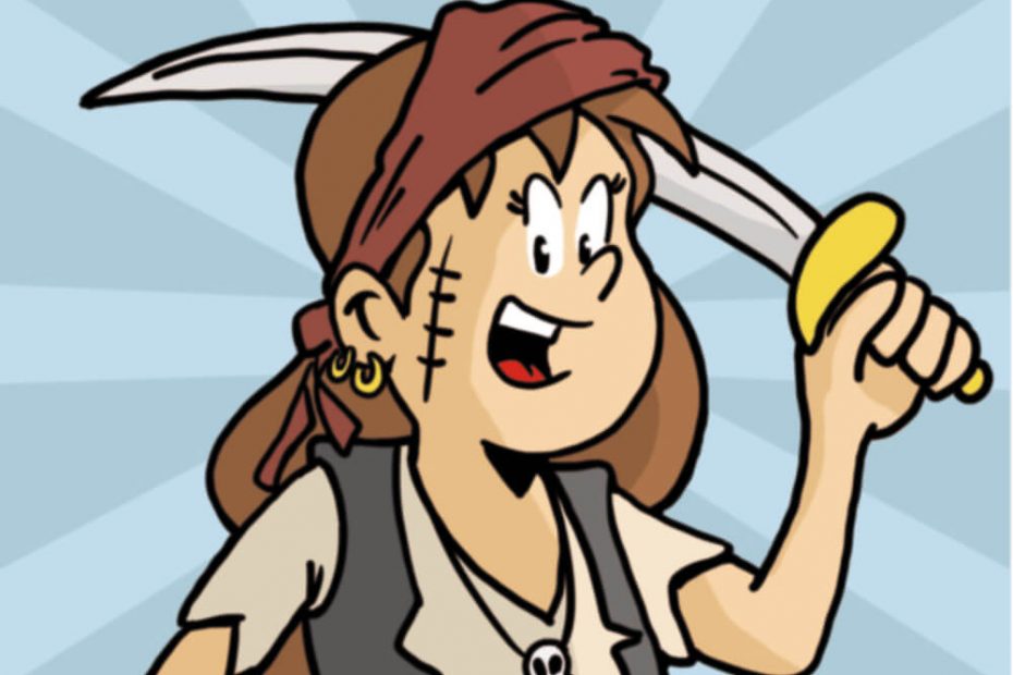 Carte du jeu de mémoire illustrée avec Maman Pirate pour enfants