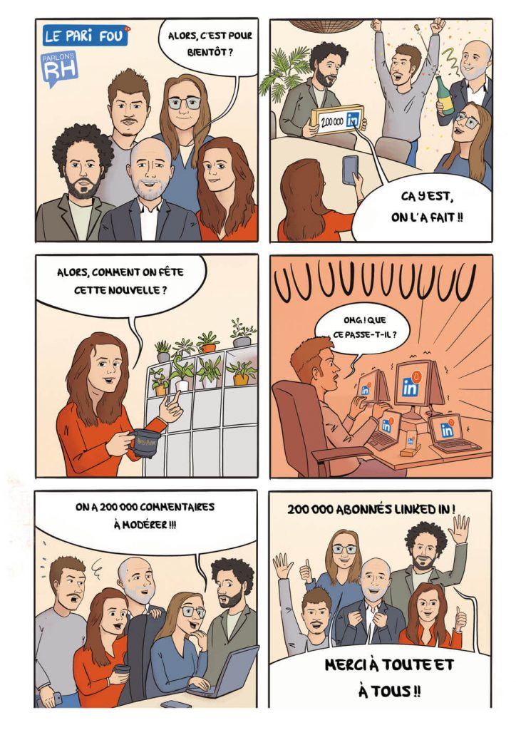 Bande desinée de communication RH personnalisée