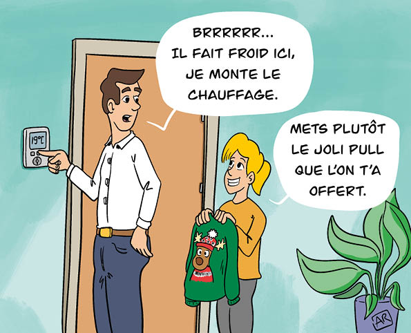 Illustration décembre – sensibilisation écologique ludique