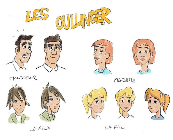 Dessin des personnages Calendrier illustré personnalisé