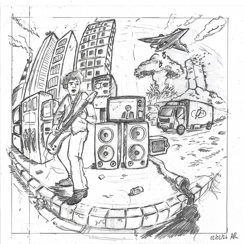 Dessin pochette album musique