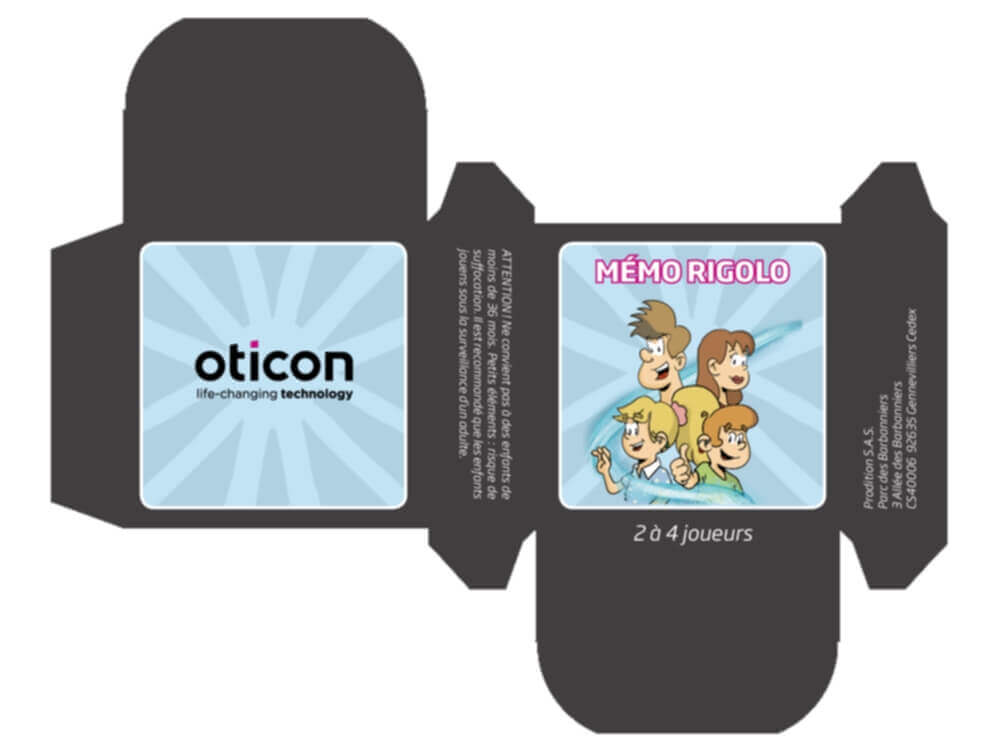 Packaging du jeu de mémo illustré pour le livre jeunesse La Magie des Sons