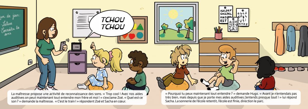 Scène du quotidien dans un album illustré