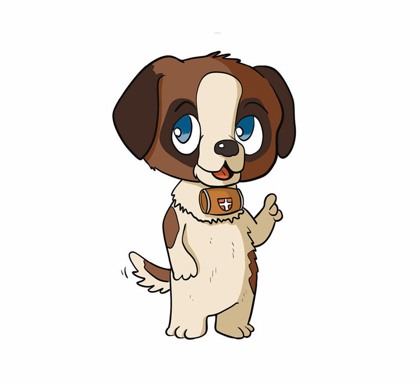 Illustration mascotte animal canin