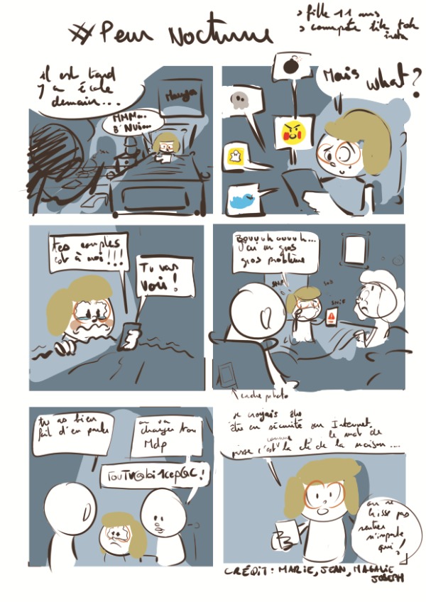 Story board de la bande dessinée pédagogique