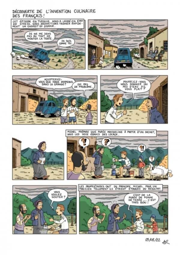 Road trip en Europe en famille - Planche de BD