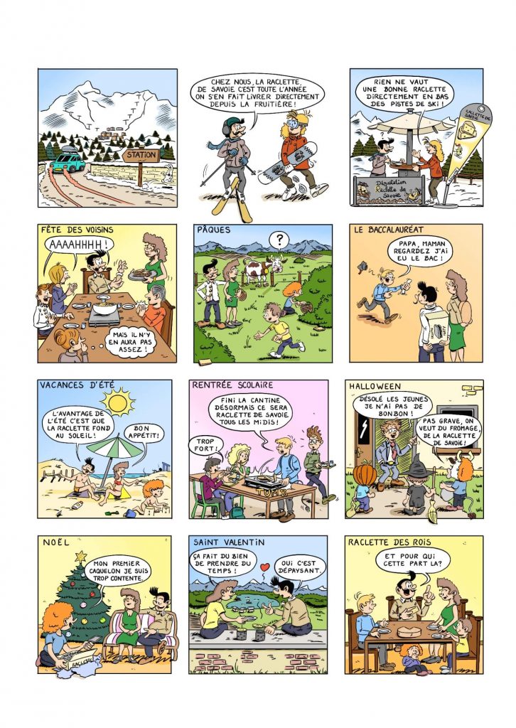 Bande dessinée de communcation sur le fromage