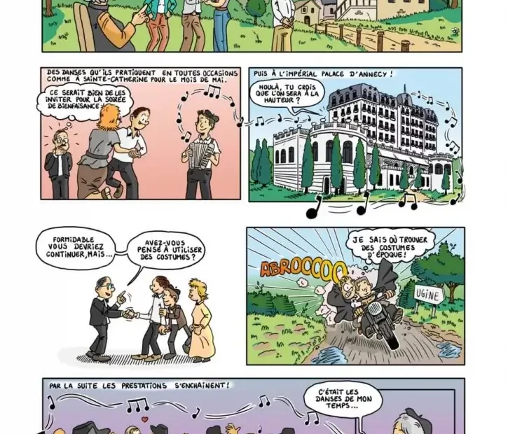 Bande dessinée sur les danses traditionnelles de Haute Savoie