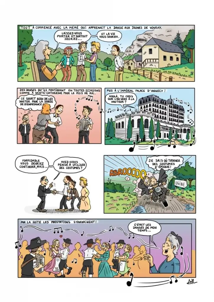 Bande dessinée sur les danses traditionnelles de Haute Savoie