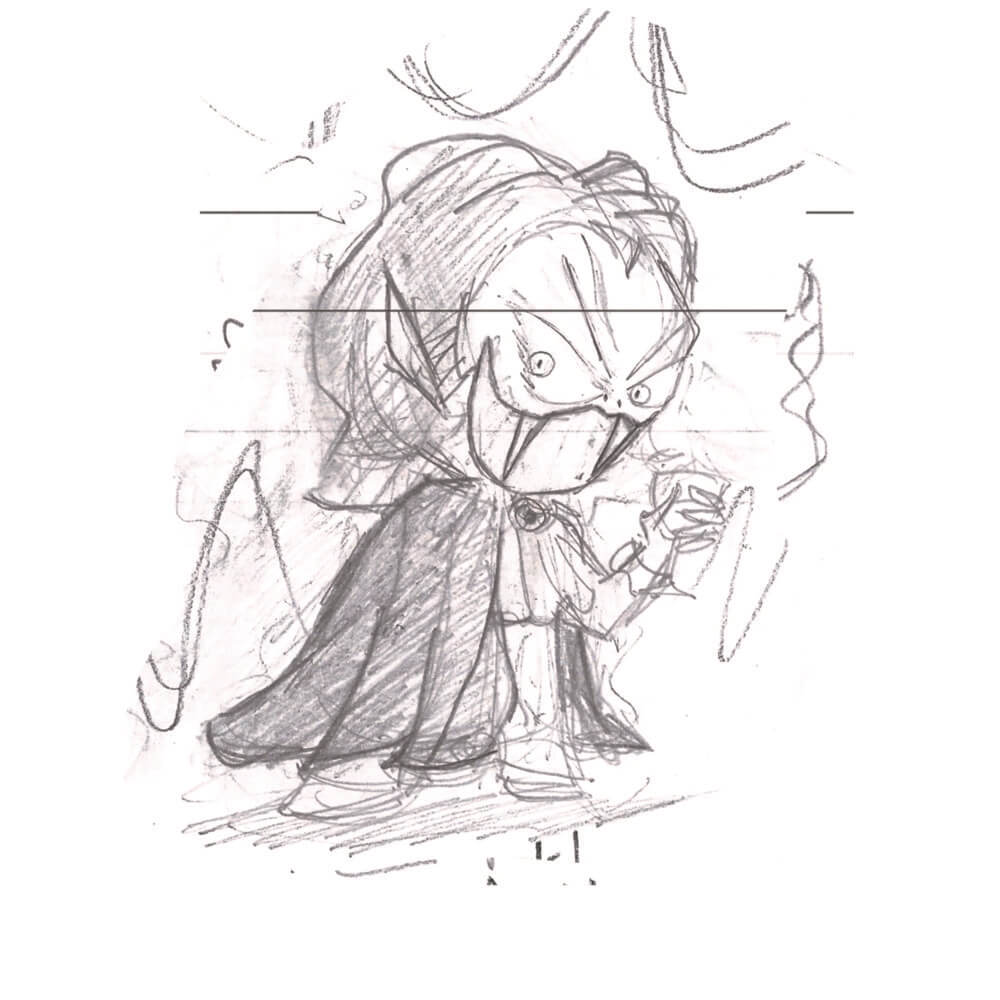 Dessin préparatoire - Vampire