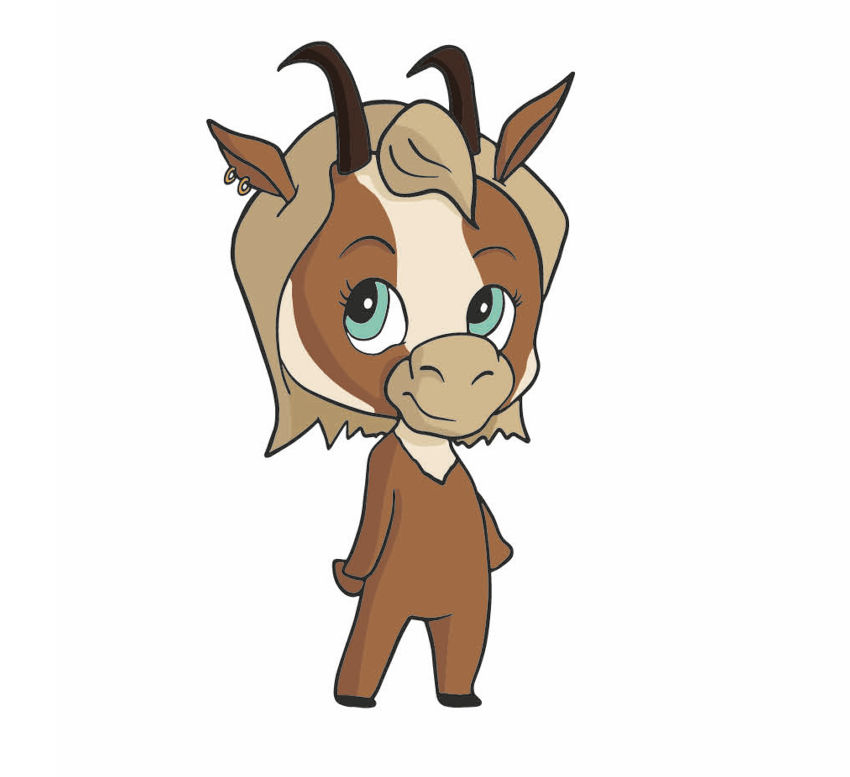 Illustration mascotte petit chamois