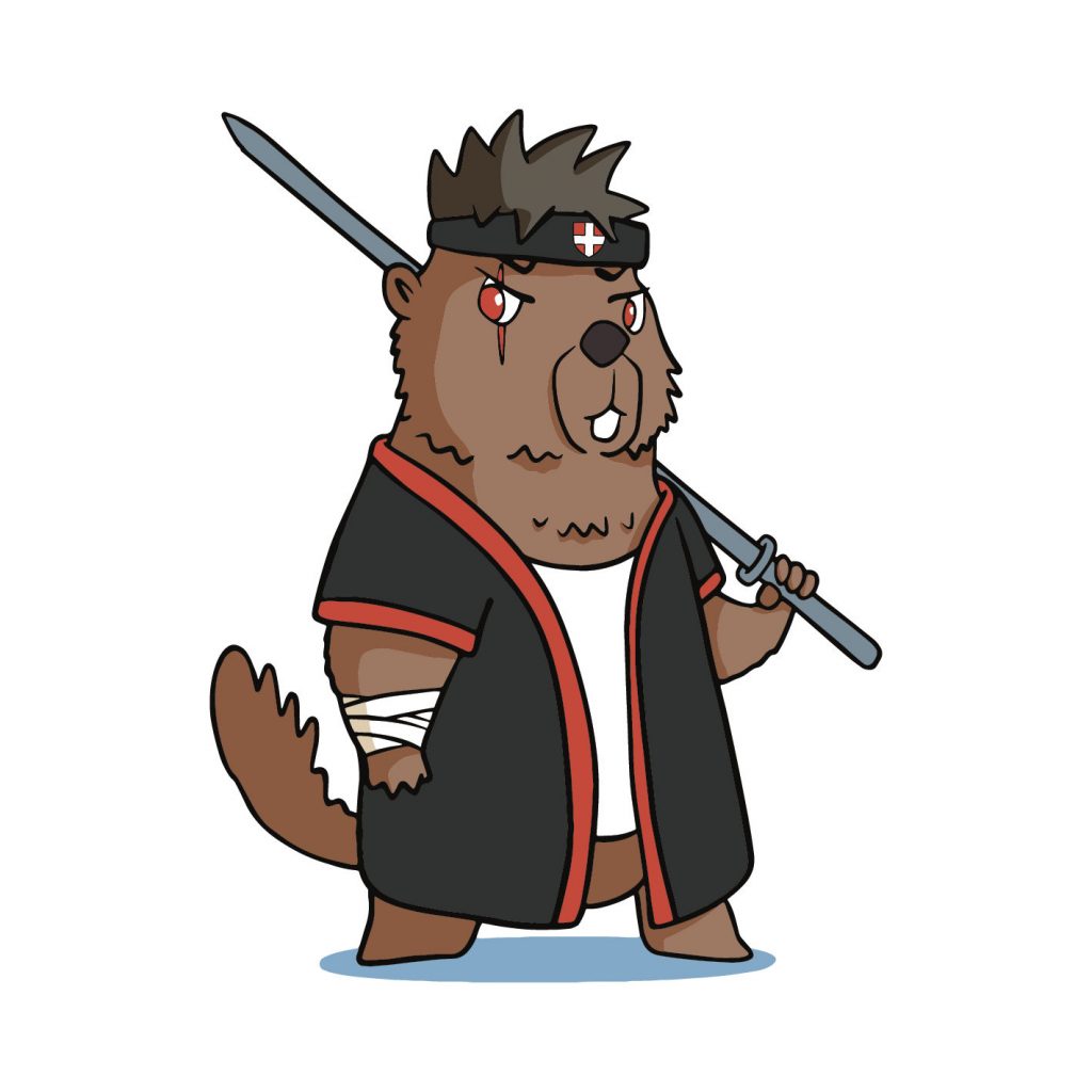 Mascotte de marmotte dessinée