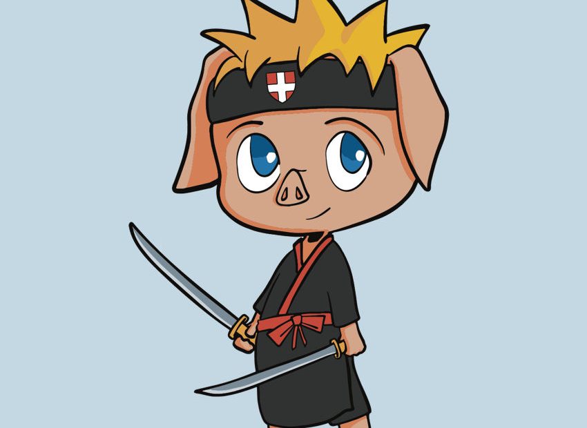 Mascotte restaurant illustrée