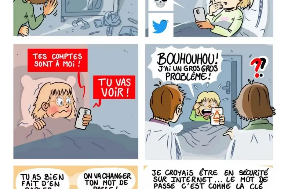bande dessiné de sensibilisation à la cyber sécurité