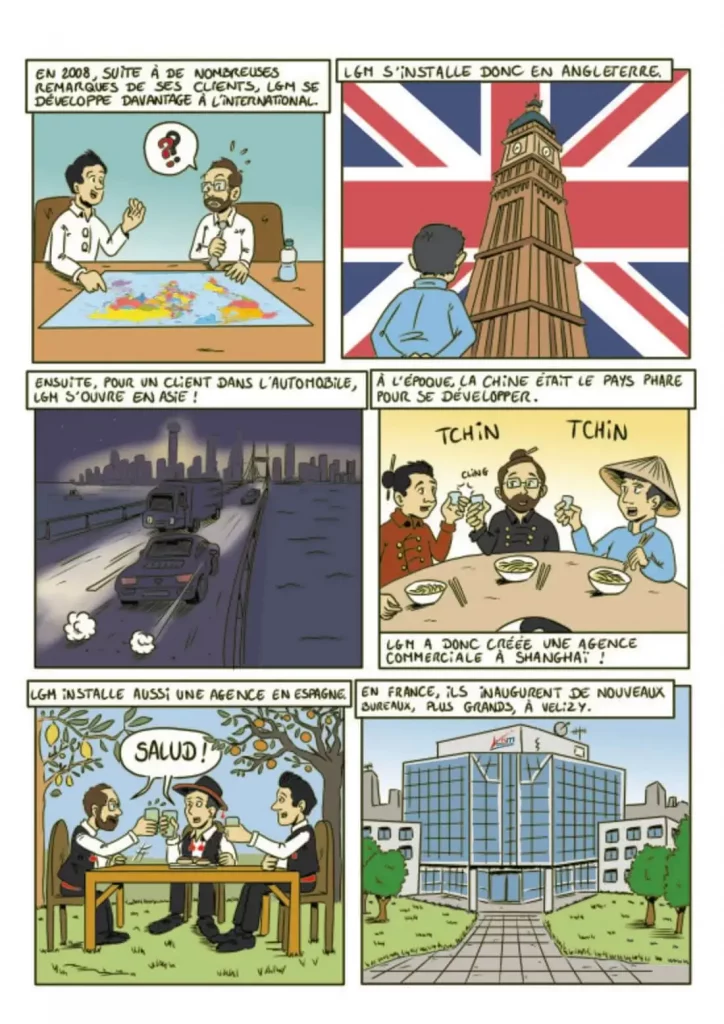 Page de BD, l'entreprise se développe à l'internationnal