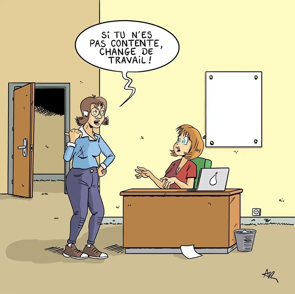 Illustration pour flyer de sensibilisation au harcèlement au travail