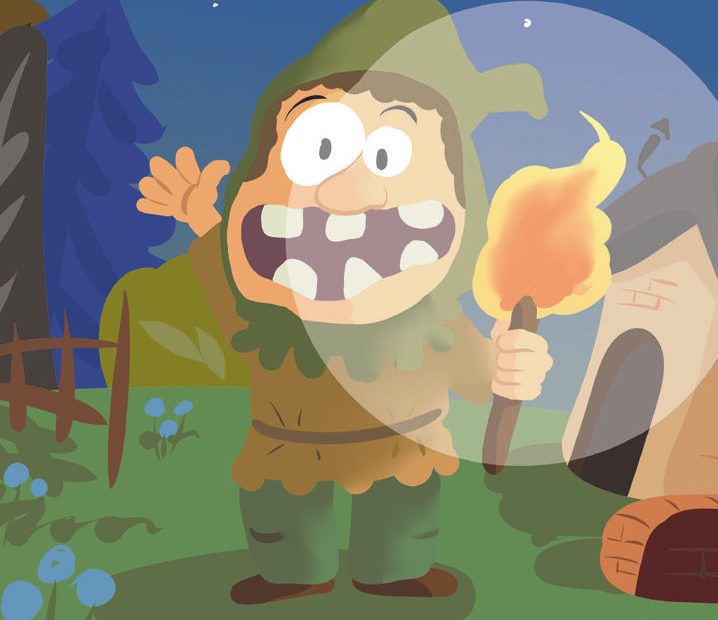 jeu de carte illustré pour Halloween - Le paysan